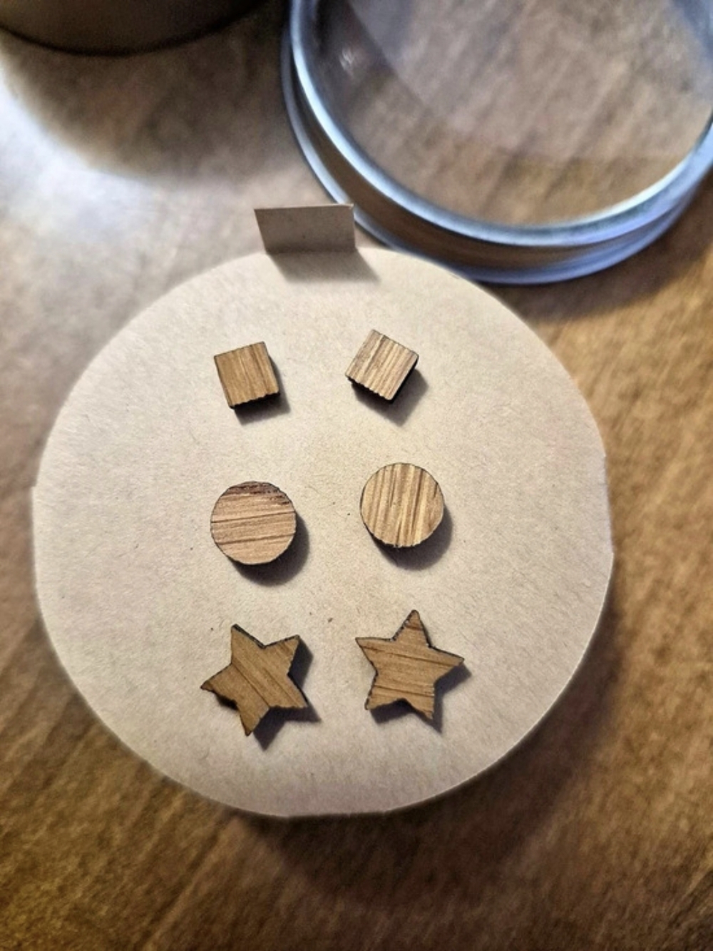 Living Edge Studio Wood Stud Earrings Set of 3